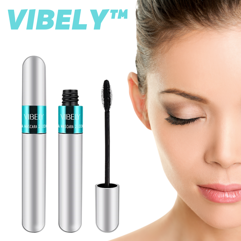 Vibely™ – 4D Wimperntusche aus Seidenfasern für voluminöse, lange & geschmeidige Wimpern [1 + 1 Gratis]