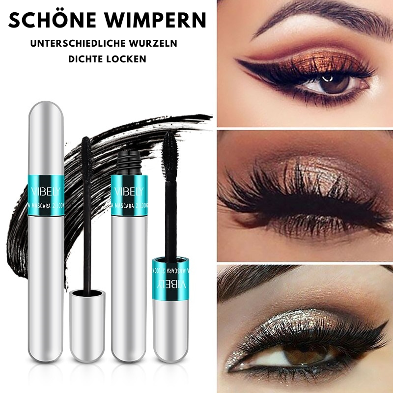 Vibely™ – 4D Wimperntusche aus Seidenfasern für voluminöse, lange & geschmeidige Wimpern [1 + 1 Gratis]