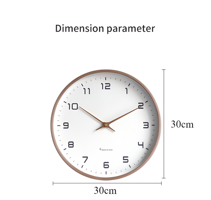 Wanduhr aus Holz | Moderne Uhr für Wohnzimmer | Nordische Design Wanduhr | NordUhr