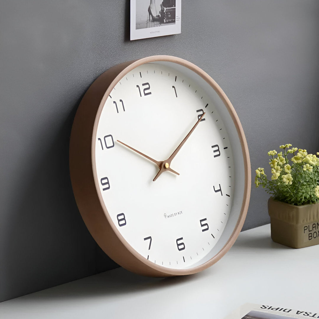 Wanduhr aus Holz | Moderne Uhr für Wohnzimmer | Nordische Design Wanduhr | NordUhr