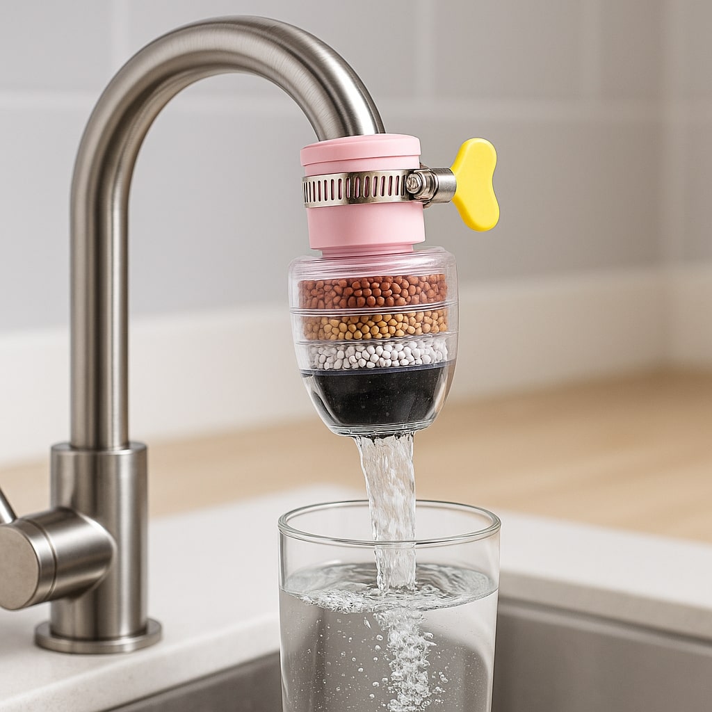 Wasserfilter für Wasserhahn am Hausanschluss | Trinkwasserfilter für sauberes Wasser | PureFlow