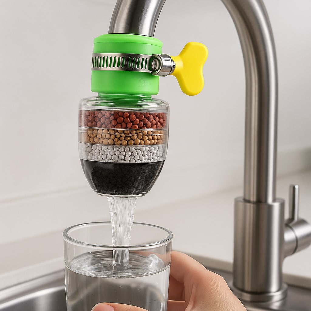 Wasserfilter für Wasserhahn am Hausanschluss | Trinkwasserfilter für sauberes Wasser | PureFlow