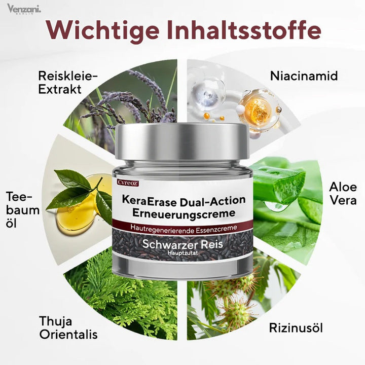 Cvreoz® KeraErase Dual-Action Erneuerungscreme - Die Kraft aus Schwarzem Reis gegen raue Stellen