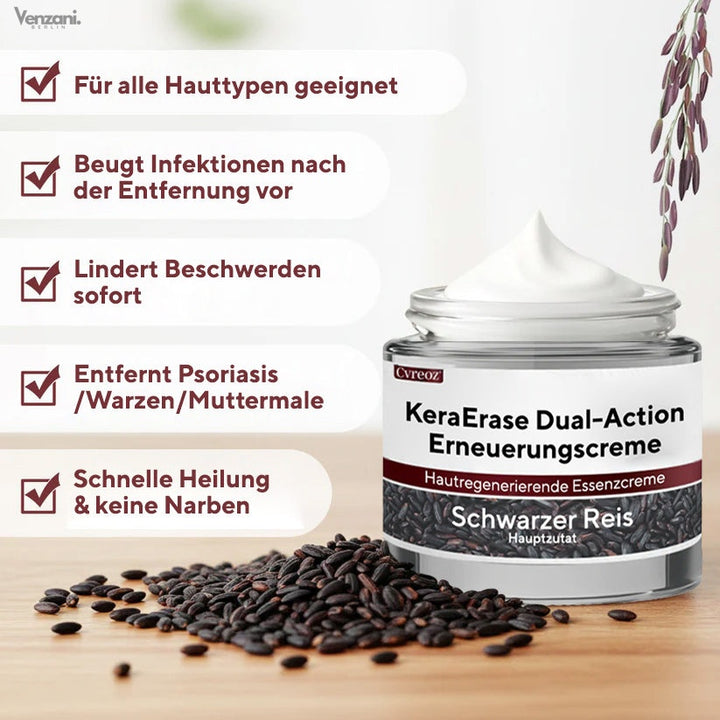 Cvreoz® KeraErase Dual-Action Erneuerungscreme - Die Kraft aus Schwarzem Reis gegen raue Stellen
