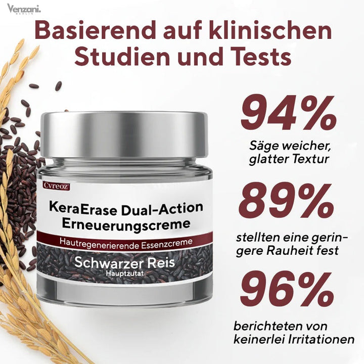 Cvreoz® KeraErase Dual-Action Erneuerungscreme - Die Kraft aus Schwarzem Reis gegen raue Stellen