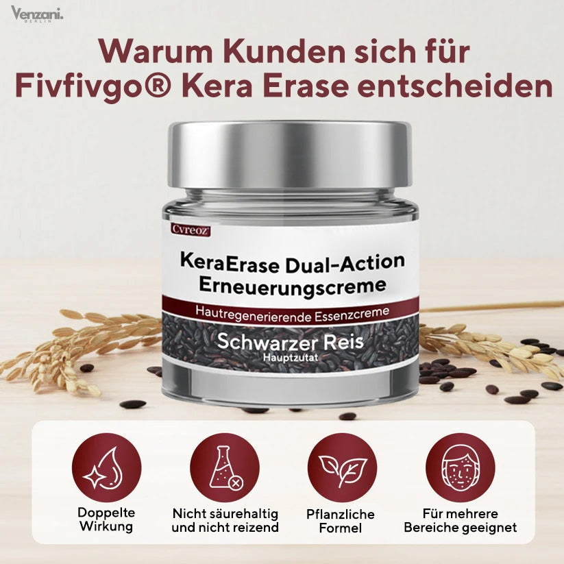 Cvreoz® KeraErase Dual-Action Erneuerungscreme - Die Kraft aus Schwarzem Reis gegen raue Stellen