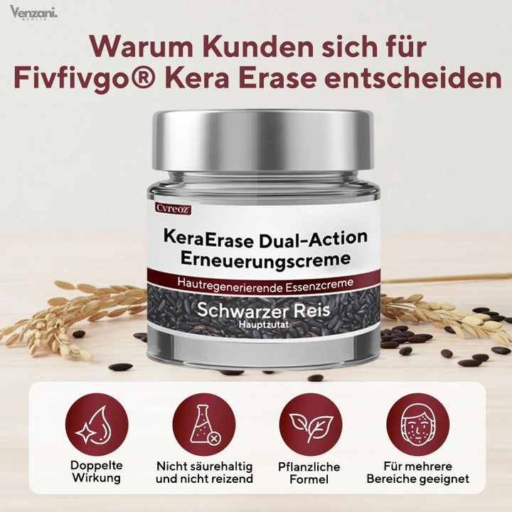 Cvreoz® KeraErase Dual-Action Erneuerungscreme - Die Kraft aus Schwarzem Reis gegen raue Stellen