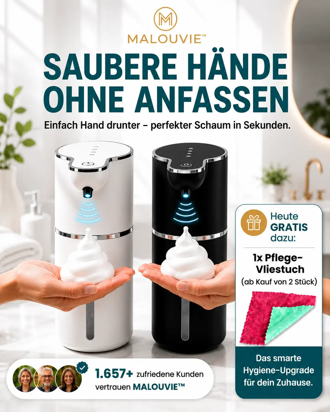 SchaumGlanz™ Automatischer Schaumseifenspender