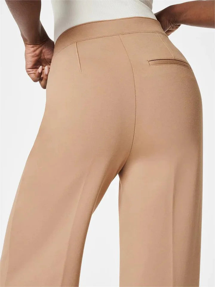 StilVogue | Hohe-Taille Marlenehose mit Knopfdetails
