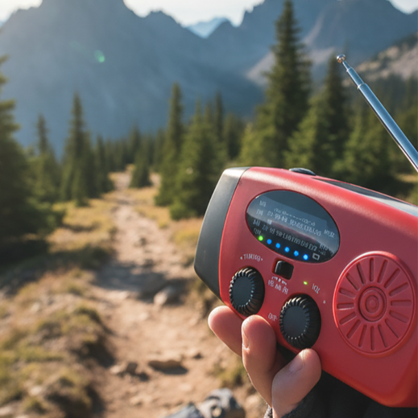 NotfallKraft™ Solar-Kurbelradio mit Taschenlampe & SOS-Funktion