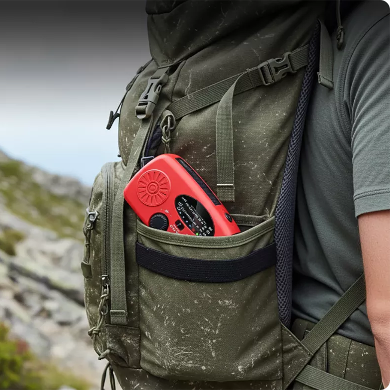 NotfallKraft™ Solar-Kurbelradio mit Taschenlampe & SOS-Funktion